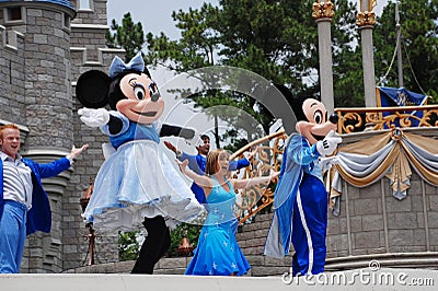 Mickey and Minnie in magic kingdom Editorial Stock Photo