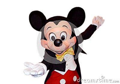 Mickey Mouse Isolated on white background Editorial Stock Photo