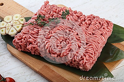Micned raw Beef Stock Photo