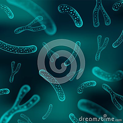 Micro bacterium and therapeutic bacteria organisms Vector Illustration