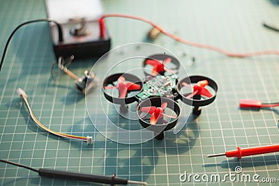 Micro copter assembly parts Stock Photo