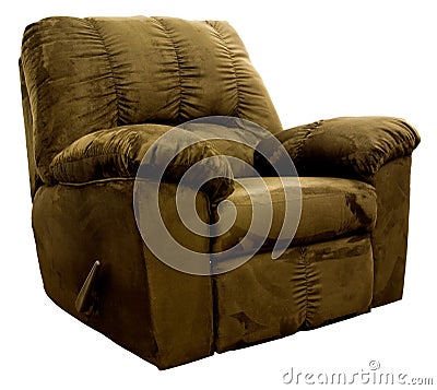 Micro Fiber Rocker Recliner Stock Photo