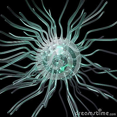 Micro Organism o 6 Blue/Green o Stock Photo