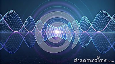 micro science Physics Wave Vibrant waves illustrate micro, science, physics, wave phenomena in captivating visual display Stock Photo