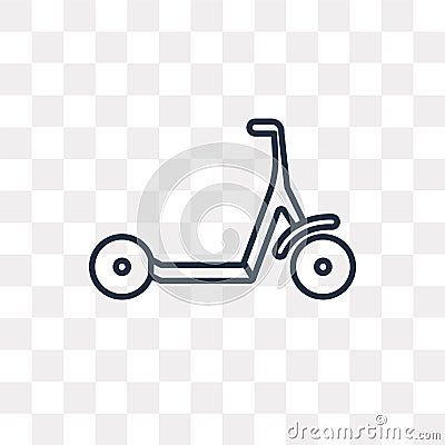 Micro scooter vector icon isolated on transparent background, li Vector Illustration