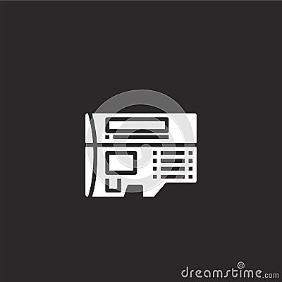 micro sd icon. Filled micro sd icon for website design and mobile, app development. micro sd icon from filled photography Vector Illustration