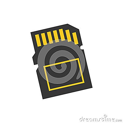 Micro SD memory card Cartoon Illustration