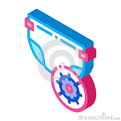 Microbe Diaper isometric icon vector illustration Vector Illustration