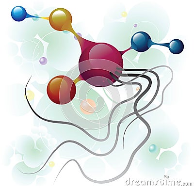 Microbe molecule Vector Illustration