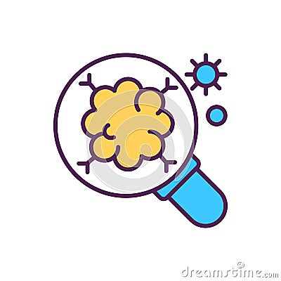 Microbiology research RGB color icon Vector Illustration