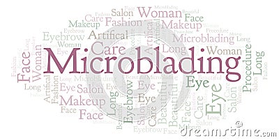 Microblading word cloud. Stock Photo