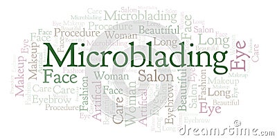 Microblading word cloud. Stock Photo