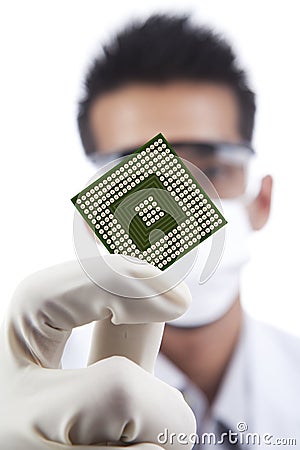 Microchip computer Stock Photo