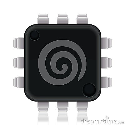 Microchip Icon Vector Illustration