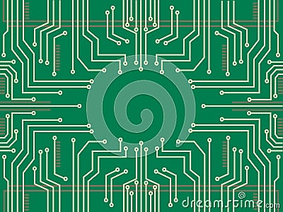 Microchip line technology symbol abstract background vector Vector Illustration