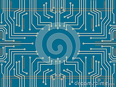 Microchip line technology symbol abstract background vector Vector Illustration