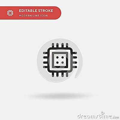 Microchip Simple vector icon. Illustration symbol design template for web mobile UI element. Perfect color modern pictogram on Stock Photo