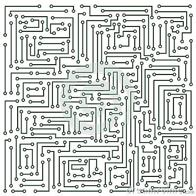 Microcircuit Vector Illustration