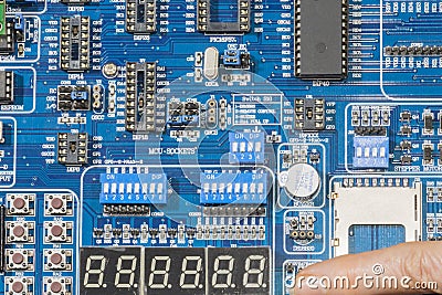 Microcontroller board Stock Photo