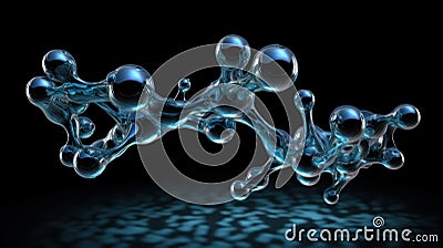 Microcosmic World: A Close-Up of a Detailed Molecular Structure Stock Photo