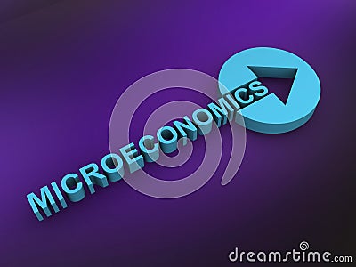 microeconomics word on purple Stock Photo