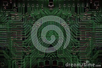 Microelectronics computer chip background Stock Photo