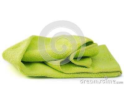 Microfiber Cleaning Cloth ,on white background. Stock Photo