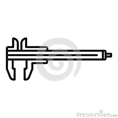 Micrometer icon outline vector. Dial caliper Vector Illustration