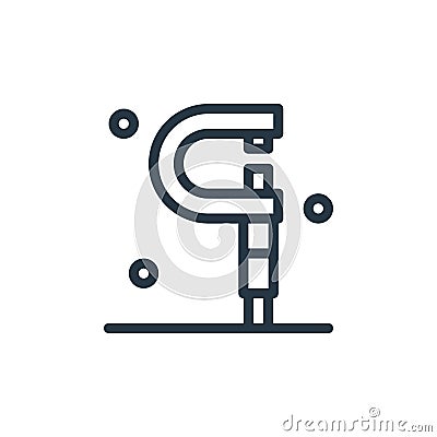 micrometer icon vector from engineering concept. Thin line illustration of micrometer editable stroke. micrometer linear sign for Vector Illustration