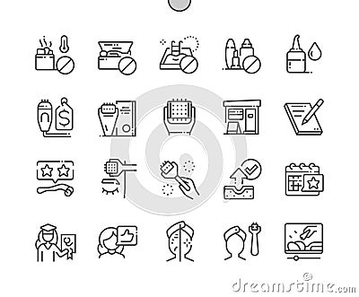 Microneedling Well-crafted Pixel Perfect Vector Thin Line Icons Vector Illustration