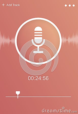 Microphone Audio Podcast Broadcast Media Graphic Concept Stock Photo