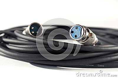 Microphone cable Stock Photo