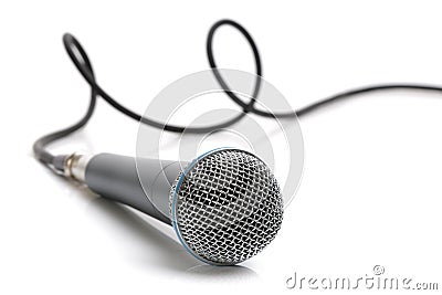 Microphone and cable Stock Photo
