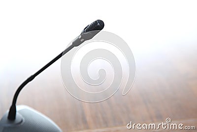 Microphone conference black ready for work Stock Photo