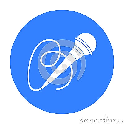 Microphone icon in black style isolated on white background. Event service symbol stock vector illustration. Vector Illustration