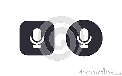 Microphone icon button vector illustration scalable vector design Vector Illustration