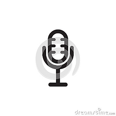 Microphone icon logo design vector template Vector Illustration