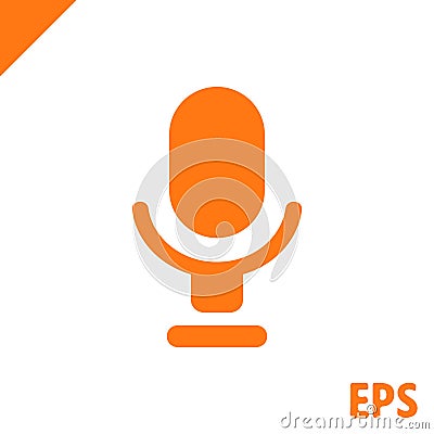 Microphone icon stock vector illustration flat design Vector Illustration