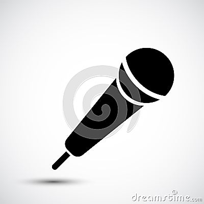 Microphone Icon Symbol Sign Isolate on White Background,Vector Illustration Vector Illustration