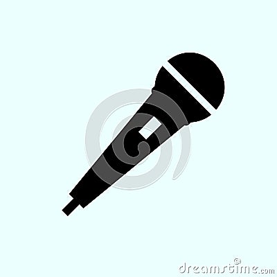 Microphone icon vector, Voice recorder, Interview, karaoke, audio jack sign sign Isolated on white background. Vector Illustration