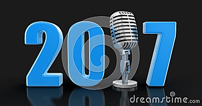 Microphone with 2017 Stock Photo