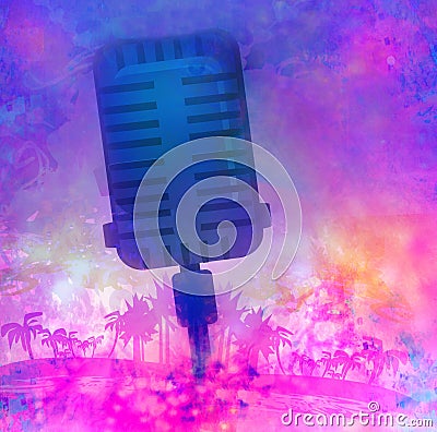 microphone for karaoke parties Stock Photo