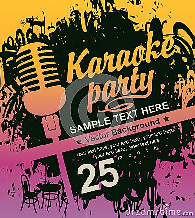 Microphone for karaoke parties Vector Illustration