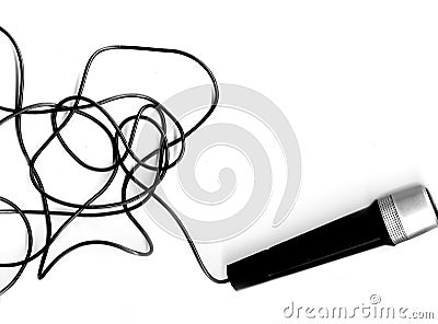 Microphone + Lead Stock Photo