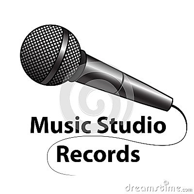 Microphone Logo Stock Photo