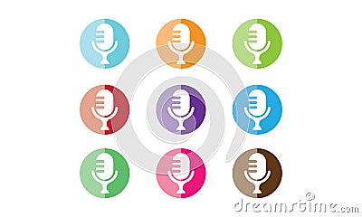 Microphone Logo Cartoon Illustration