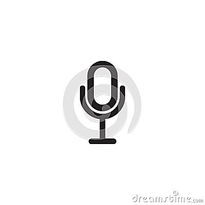 Microphone mic icon logo design vector illustration template Vector Illustration