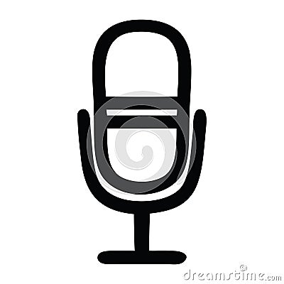 microphone recording icon Vector Illustration