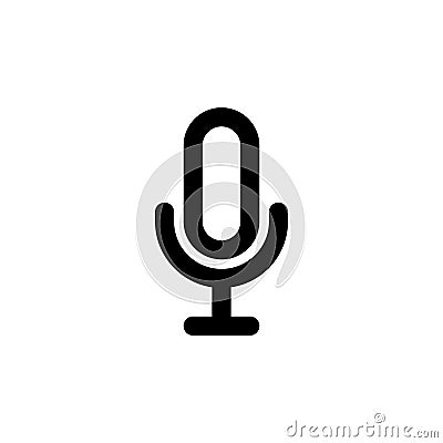 Microphone sign and symbol for website design or template design. Vector icon Vector Illustration