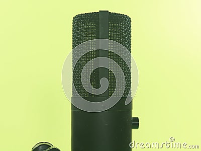 Microphone sound voice black music sing records vinyl radio Stock Photo